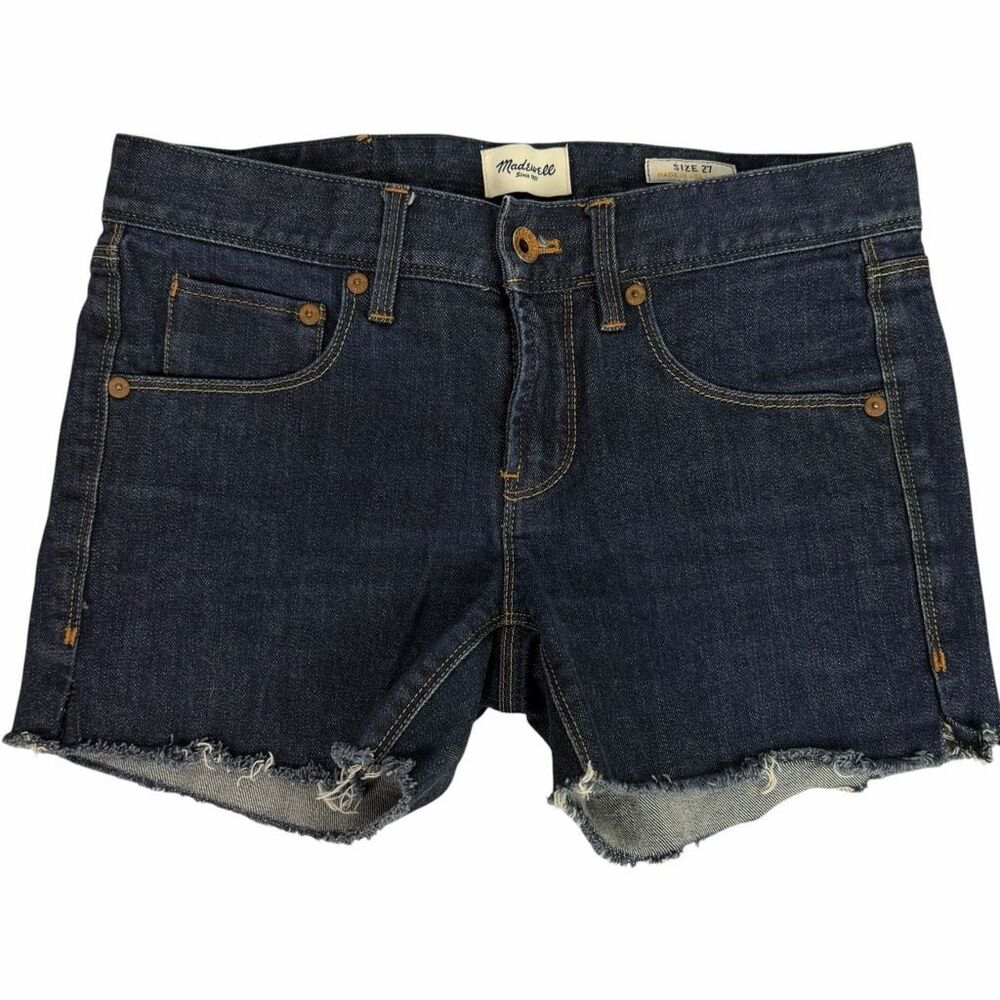 Madewell size 27 Cut Off Women's Denim Shorts Jorts Dark Wash
